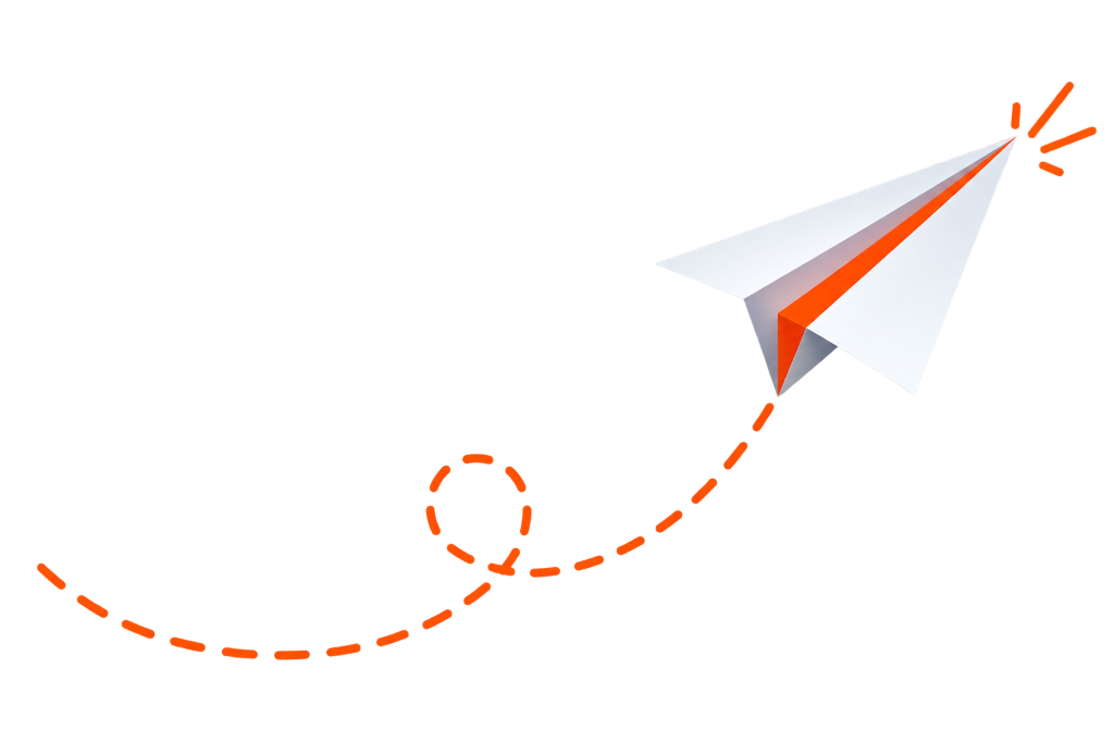 Let's Connect Paper Airplane